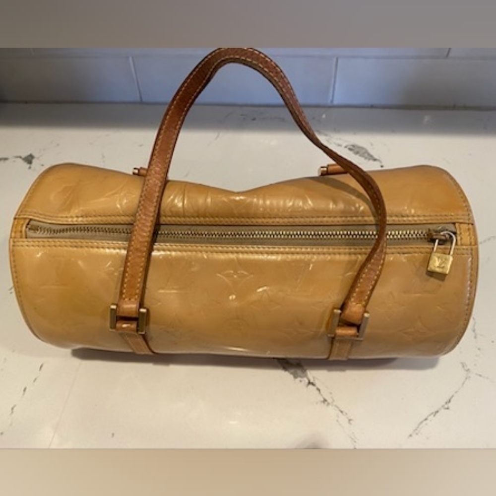 Louis Vuitton Bedford Papillion Bag Beige Patent Leather - Picture 3 of 8